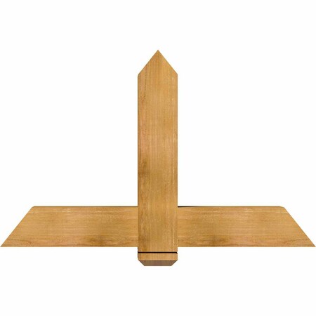 Ekena Millwork Eugene Rough Sawn Timber Gable Bracket, Western Red Cedar, 48"W x 30"H x 6"D x 6"F, 15/12 Pitch GBW048X30X0606EUG00RWR